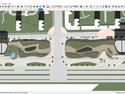 Sketchup Commercial Complex L3 3D model