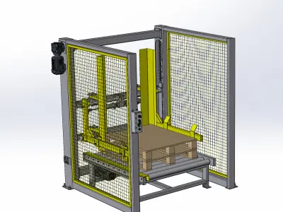 Automatic pallet warehouse 3D model 3D model