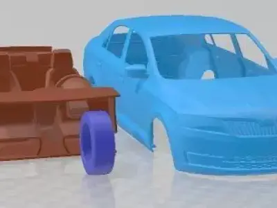 Skoda Rapid 2013 Printable Car 3D print model