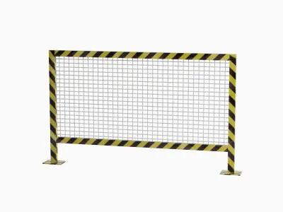 Road Barricade C 01 Low-poly 3D model