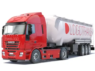 IVECO Stralis with Tipping Silo 3D model