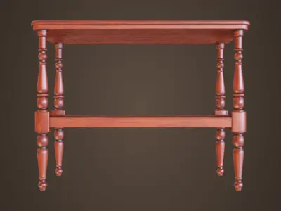 Vintage small table Low-poly 3D model