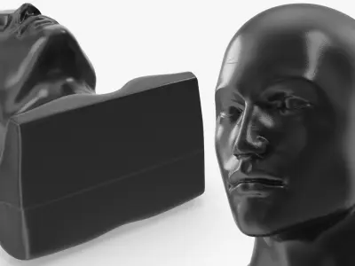  Male Display Mannequin Bust Black 