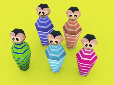 Cartoon Toys Pack Low-poly 3D model
