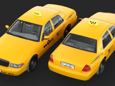  Yellow Taxi Simple Interior 