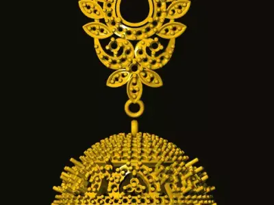 jumka gold ornament 3D print model purchase