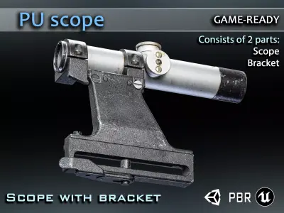 PBR PU Scope Game-ready 3D model Low-poly 3D model