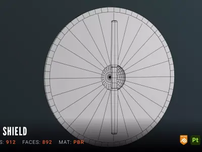 Viking Shield - Game Ready PBR Asset Low-poly 3D model