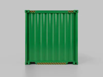 10ft Shipping Container - Customizable with Interior and Exterior 3D model