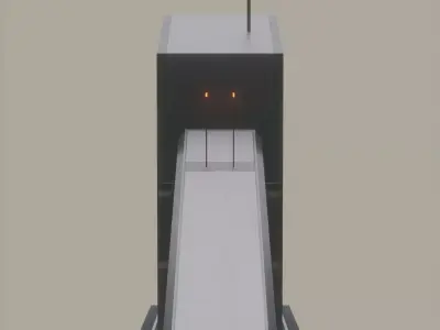 Sci-Fi Building - B1 Low-poly 3D model Low-poly 3D model