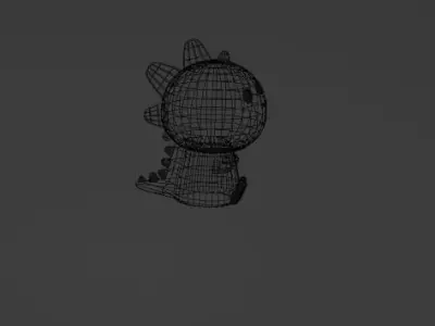 Cute little dragon dinosaur Free 3D model