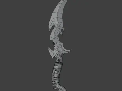 Fantasy Dagger 4  Low-poly 3D model