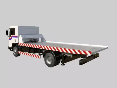 Tow Truck - Flatbed Recovery Truck Low-poly 3D model