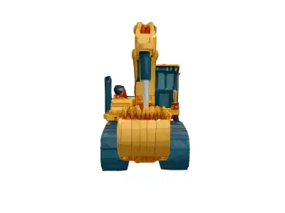 Realistic Excavator 3D Model Low-poly 3D model by Polygonia