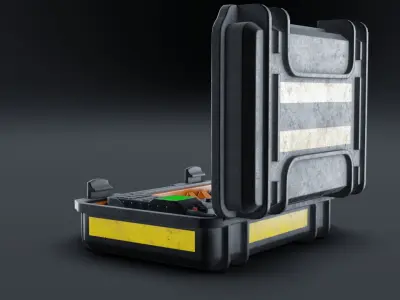 Emergency Communication System with Walkie Talkie Low-poly 3D model