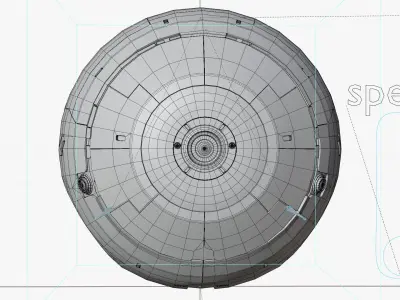 Mini Drone - Spherical Drone Low-poly 3D model