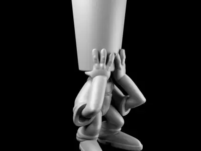 Pencil holder Vase holder objects holder Free 3D print model