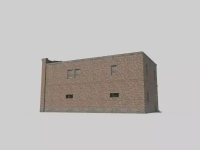 20th century architecture storefronts residences 3D model