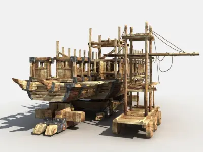 Ship is being Built 3D model