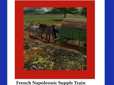 French Napoleonic Supply Train 3D model