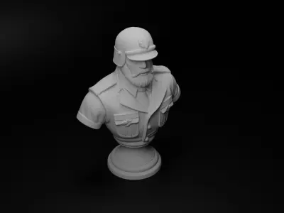 Tank Commander Bust Chess 3D print model purchase
