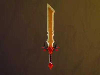 Dragon Sword Low-poly 3D model purchase