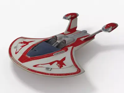 Airspeeder Trax Low-poly 3D model