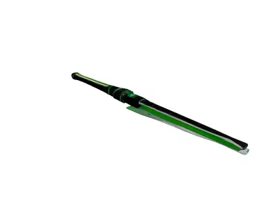 Cyberpunk Katana Neon Green Edge 3D model