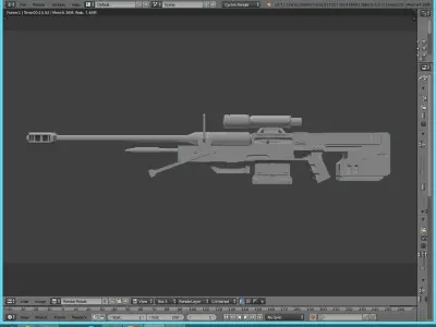 Halo Sniper Rifle Free low-poly 3D model