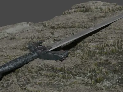 sword Low-poly 3D model 22