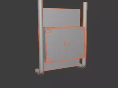 backwall toilet paper holder 3D model