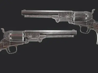 Colt Navy 1851 GAME READY MODEL Low-poly 3D model