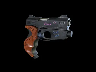 Pistol S350 Low-poly 3D model