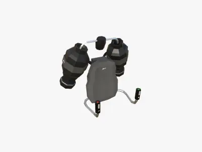 Jetpack Low Poly F04 - SciFi Character Design Low-poly 3D model