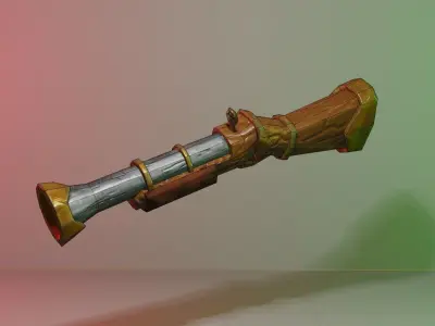 Gun Lowpoly Low-poly 3D model purchase
