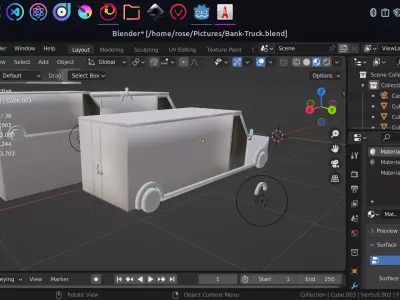 Bank Truck low poly Low-poly 3D model