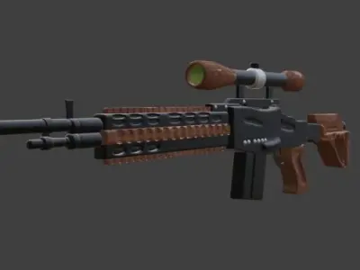 WoodPecker Gun Free low-poly 3D model