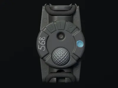 DARPA Blast Gauge Low-poly 3D model