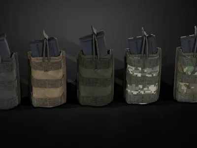 Magazine pouch 03 Low-poly 3D model