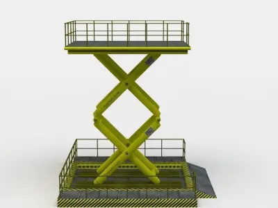 Hoist scissor lift - scissor lift Low-poly 3D model