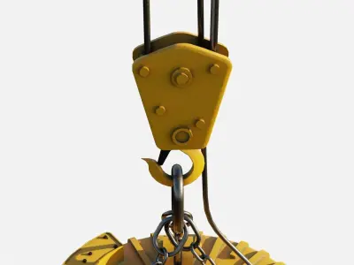 4k pbr game ready electro magnetic lift Low-poly 3D model
