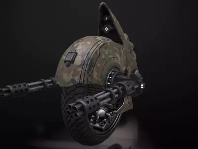 Military drone - Low Poly 3D Model Low-poly 3D model
