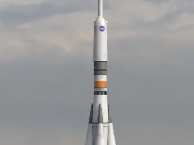 Rocket Low-poly 3D model