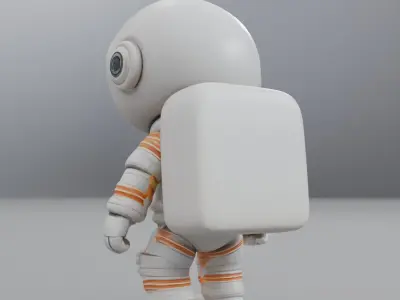 cartoon astronaut 3D model order