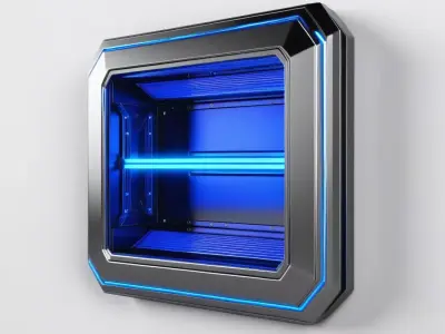 SciFi Wall Panel Display Module 3D model