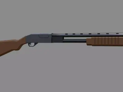 FPS Shotgun - Low Poly - Game Ready Low-poly 3D model