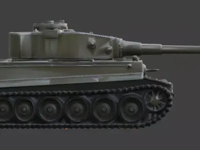 WWII Heavy Tank 3D  Low-poly 3D model