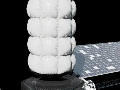 Space Station low poly Low-poly 3D model