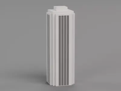 Paper Skyscraper V9 Low-poly 3D model