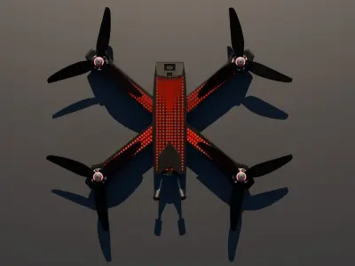 DRL Racer 4  Low-poly 3D model